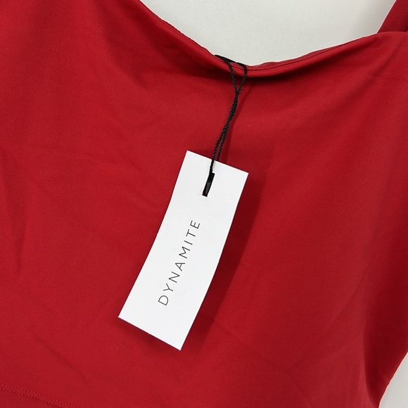 Dynamite Red cropped Women's tank Top medium - Picture 3 of 7